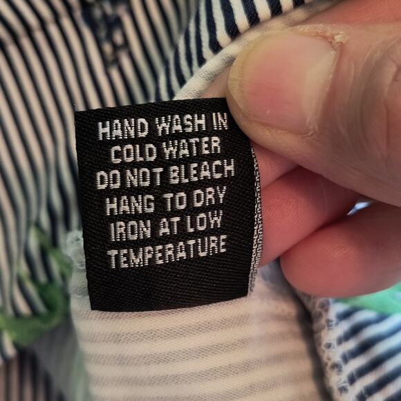 Jules & Leopold Ankle Pants Women's Sz M Multicolor Striped Floral Elastic Waist - Picture 10 of 13